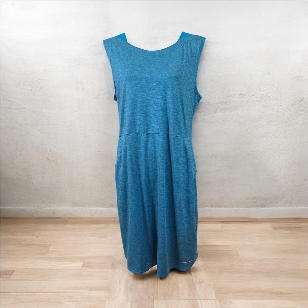 Blue teal Sleeveless Women's Dress XL (3348)